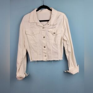 Bundle Only: Shein Cropped Jean White Dinem Jacket Size L Free People Style